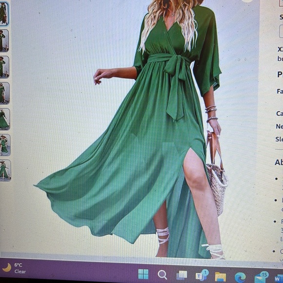 NWT plus XXL maxi dress green - Picture 1 of 16